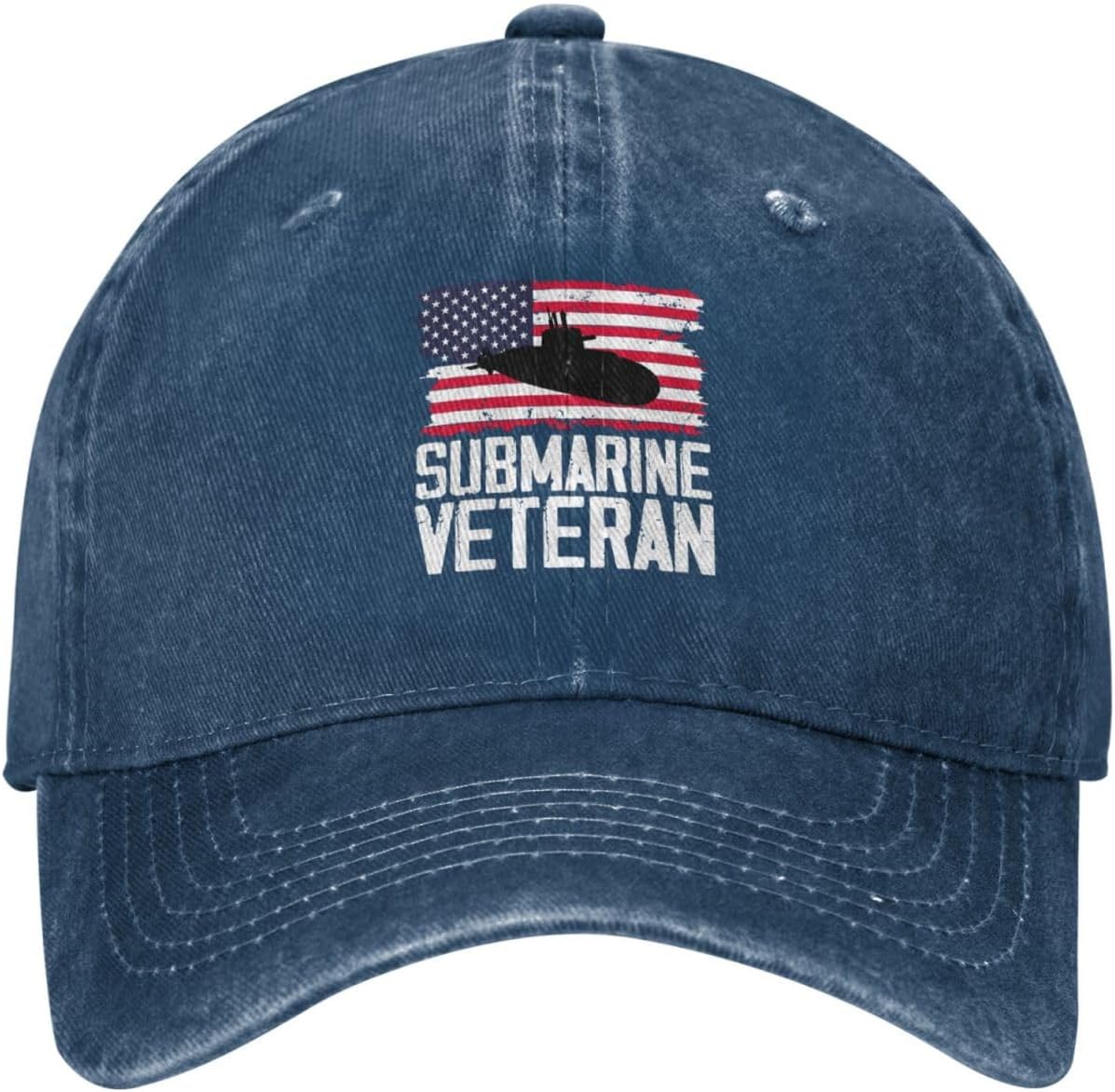 American Flag Submarine Veteran Baseball Cap for Men Women