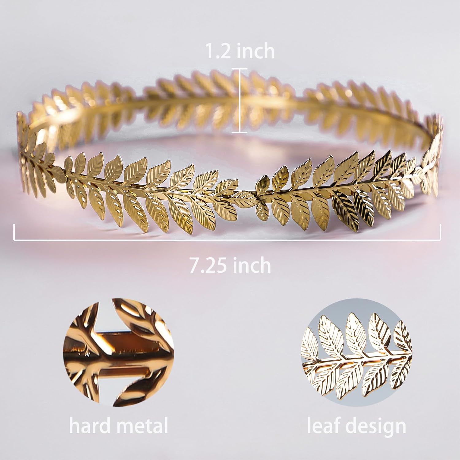 EAWIN Caesar Circlet Gold Leaf Headband for Costume 1