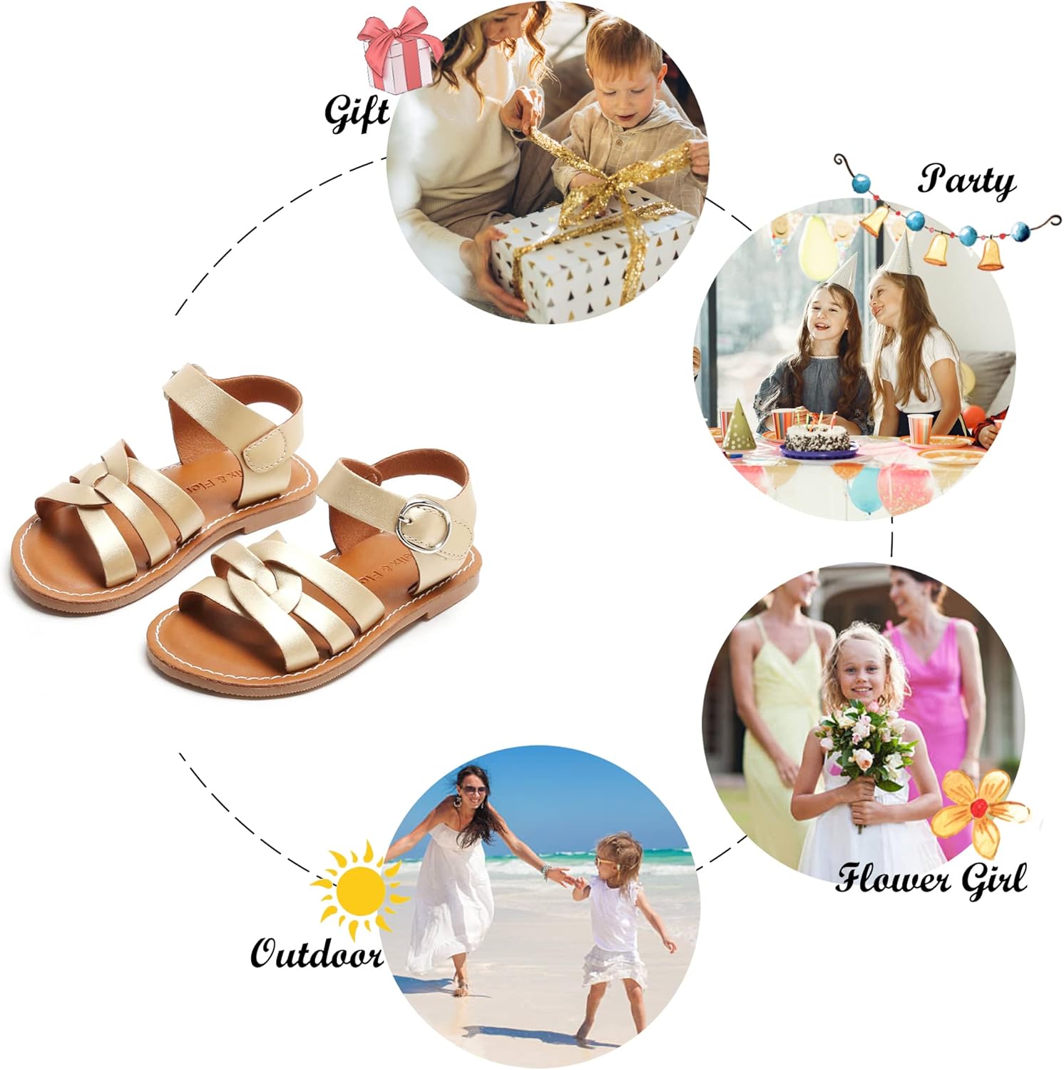 Felix Flora Toddler Girl Sandals for Easter Summer
