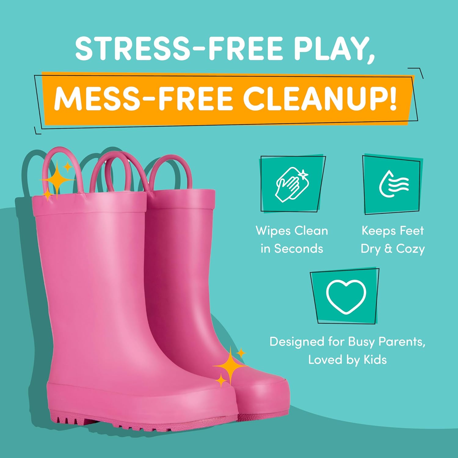 Lone Cone Premium Natural Rubber Rain Boots for Kids
