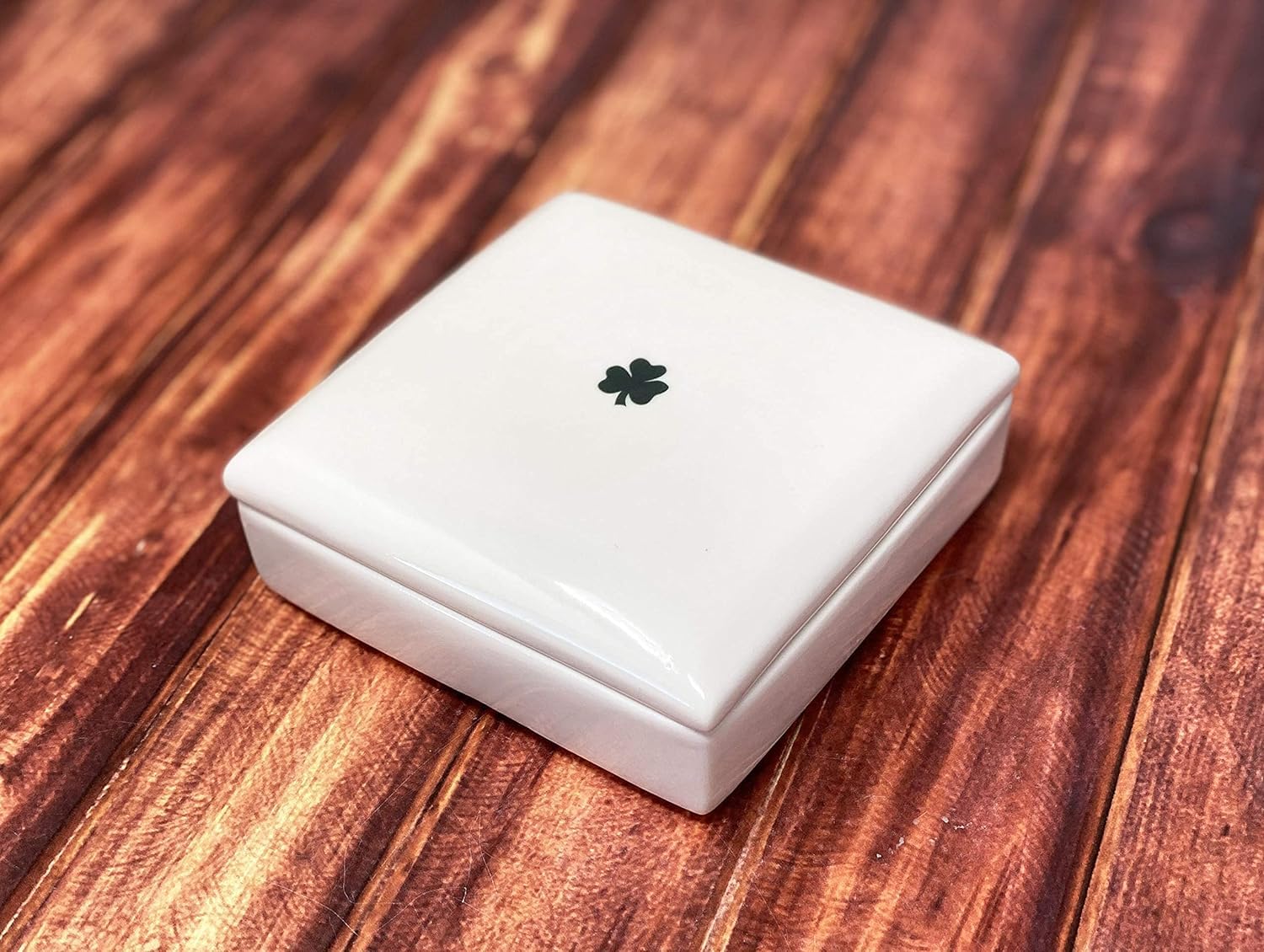 Susabella Square Ceramic Keepsake Box with Irish Blessing