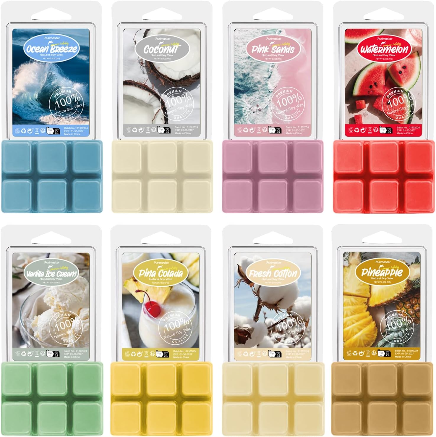 SoulOrigin Summer Scented Wax Melts 8Pack 1