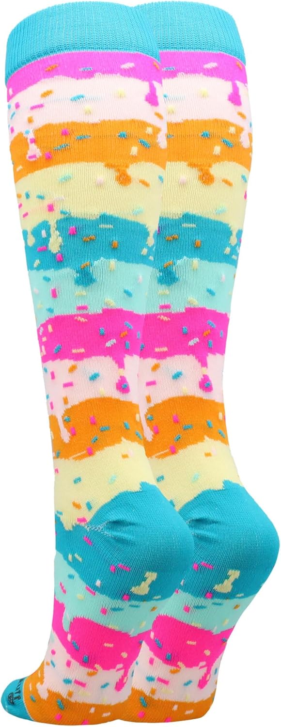 MadSportsStuff Rainbow Sprinkles Socks for Soccer Softball