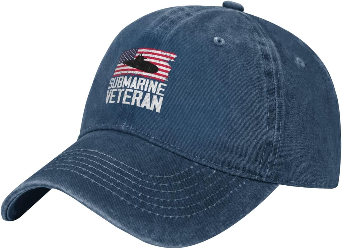 American Flag Submarine Veteran Baseball Cap for Men Women