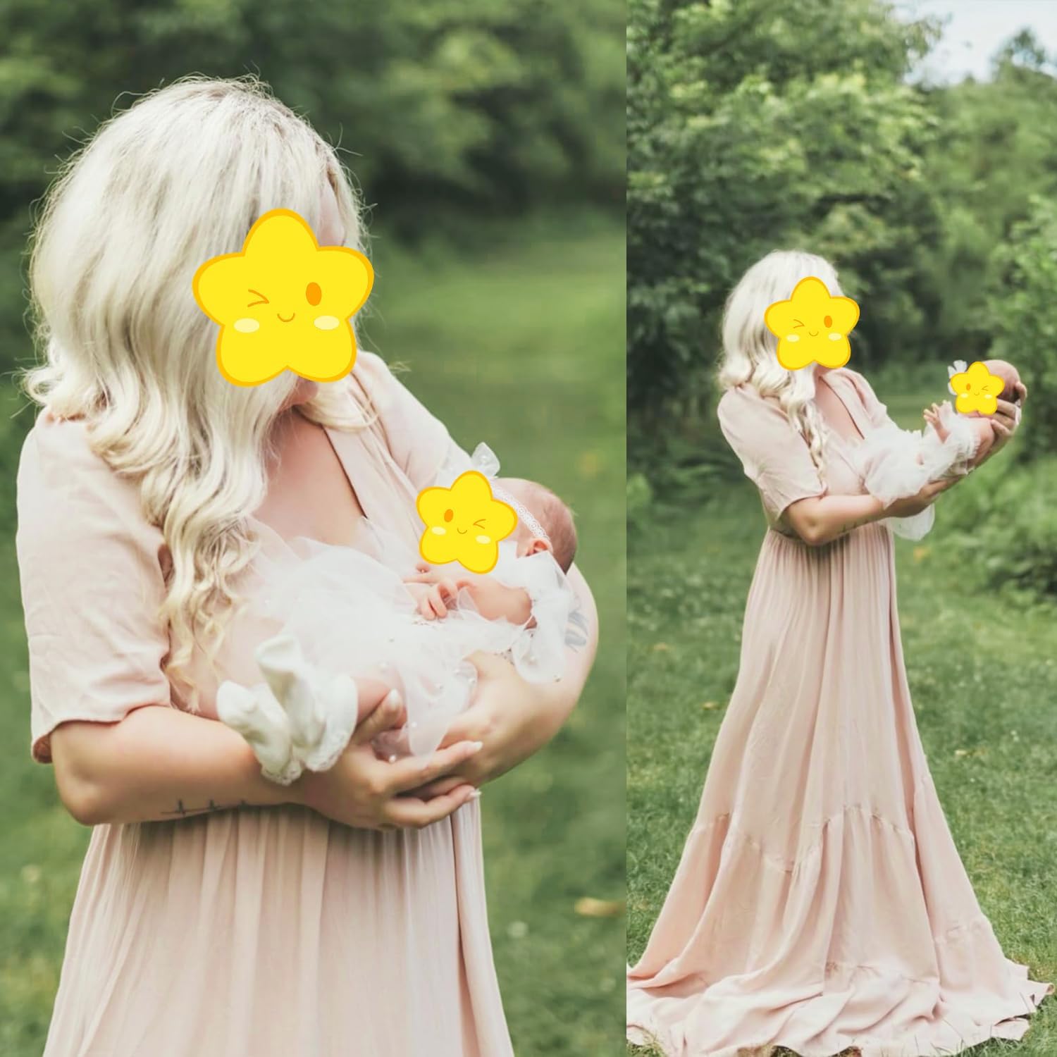BLUETOP Newborn Girl Pearl Lace Romper Set