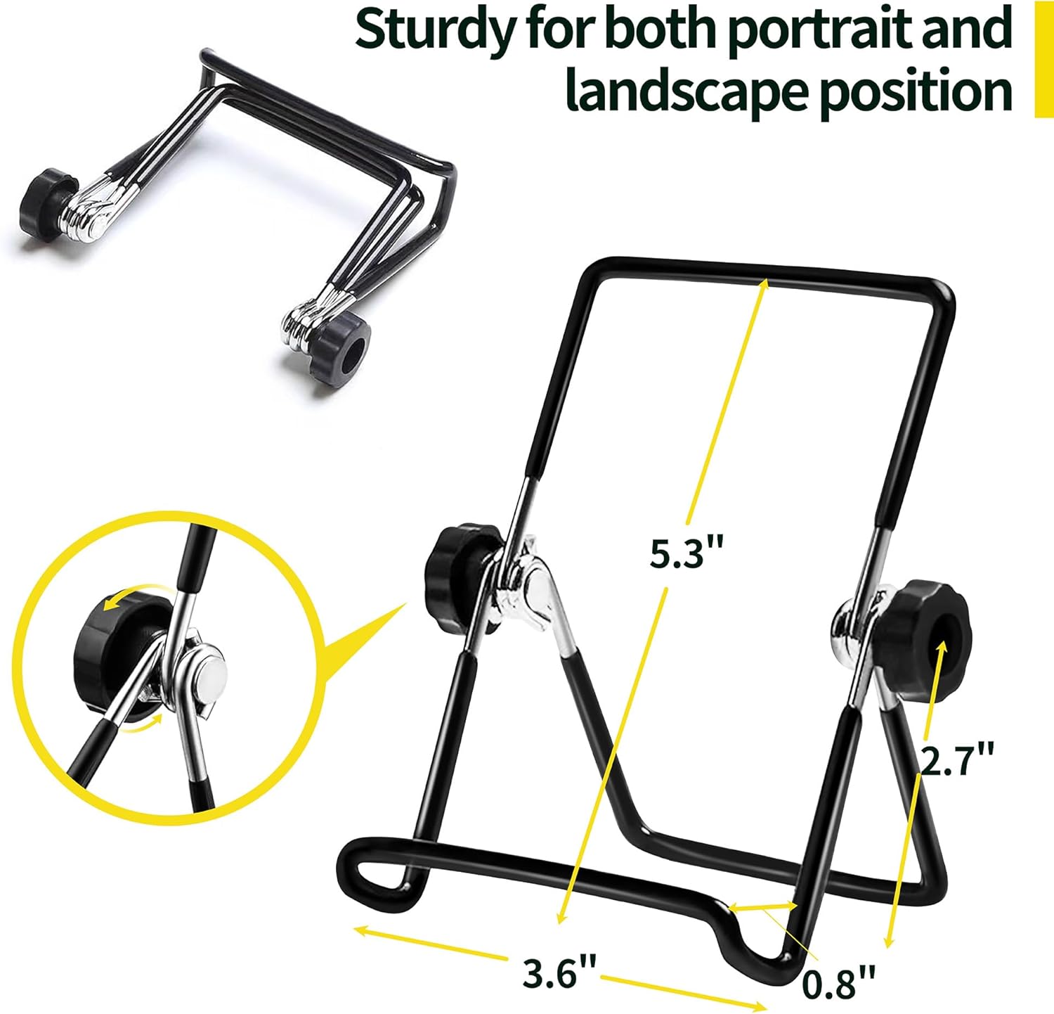 SOTER 2Pack Adjustable Display Stands for Plates Books and Art Black