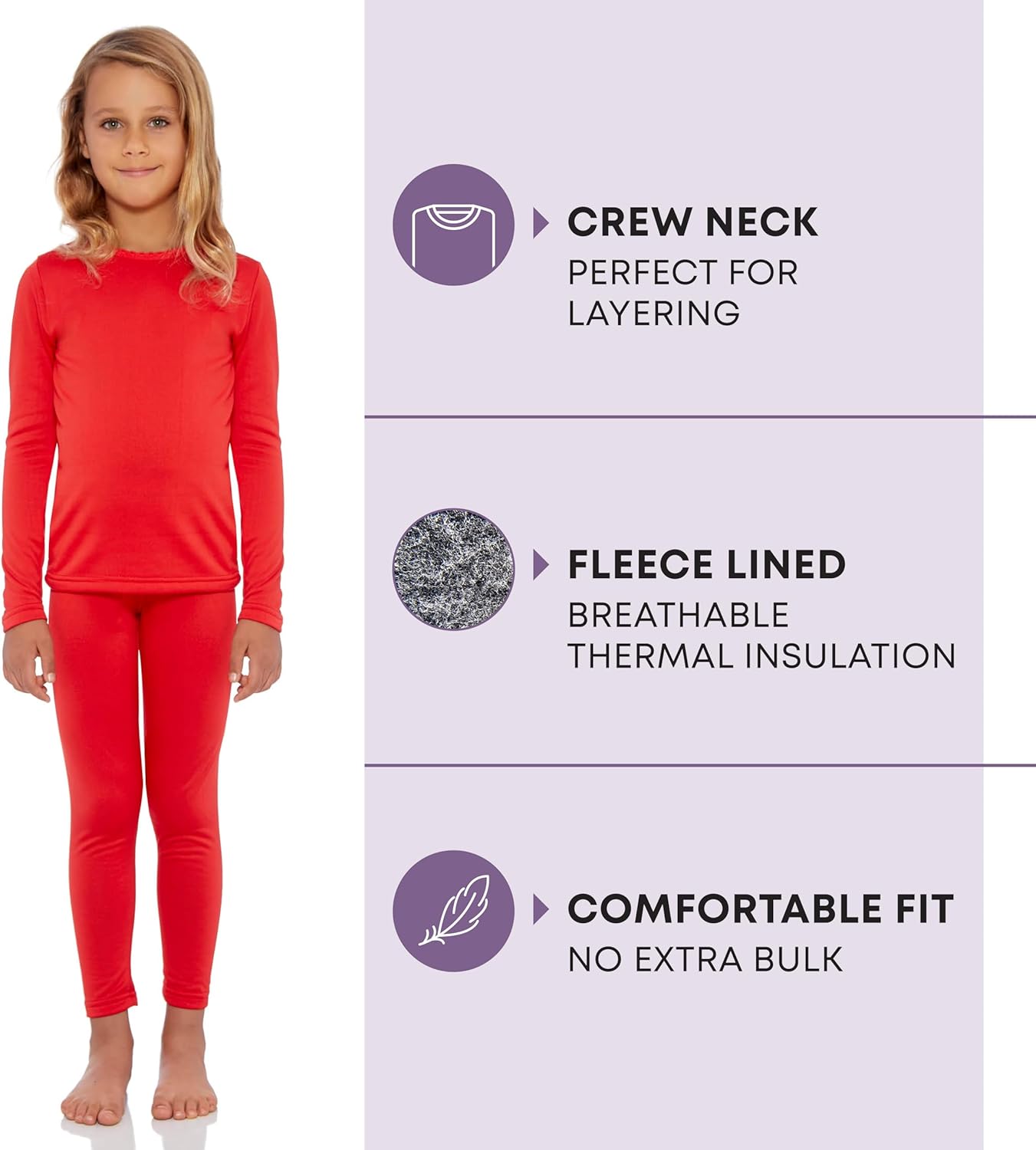 Rocky Thermal Underwear Kids Set Warm Comfortable