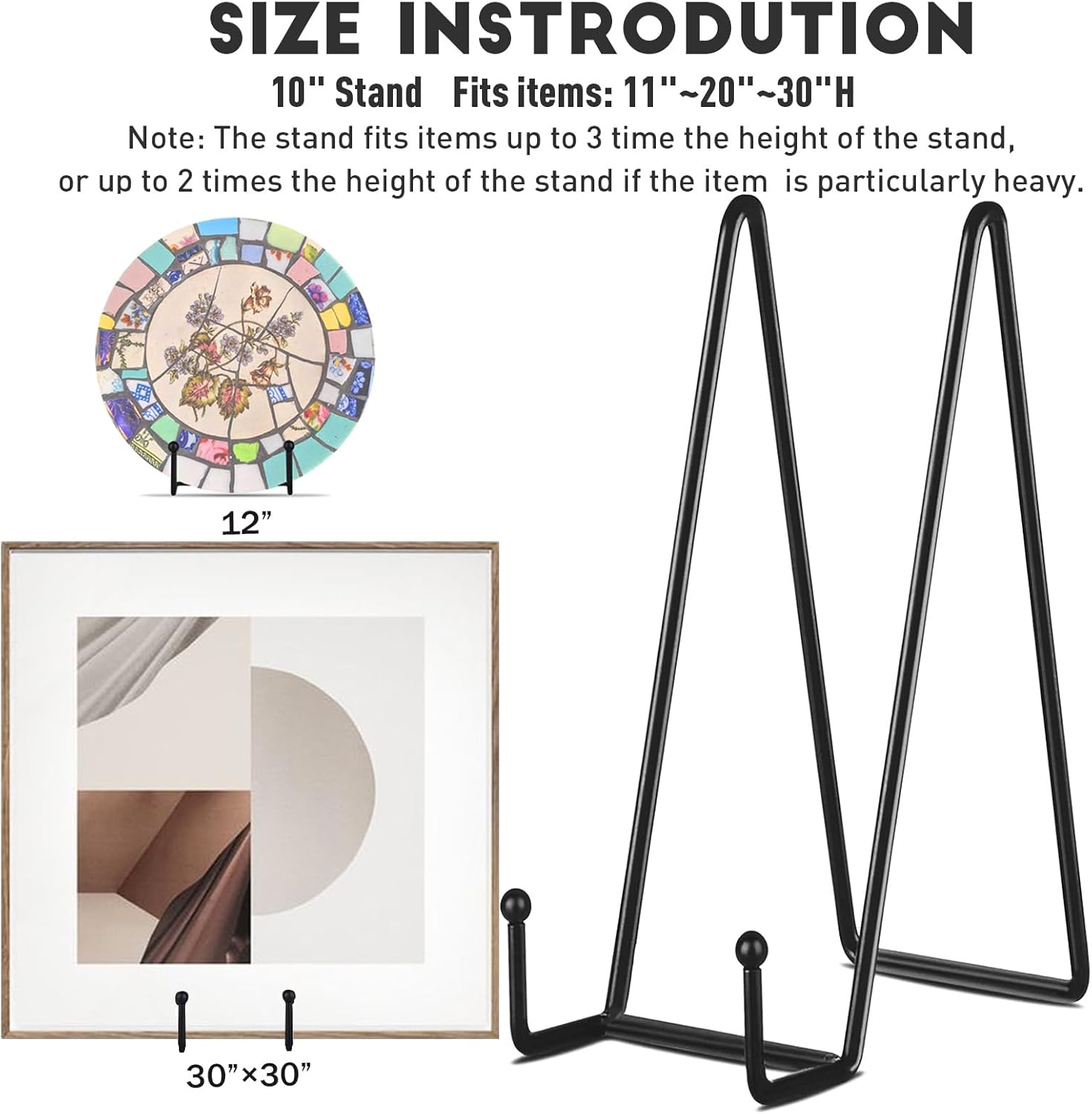 IBosins 5 Pack 10 Inch Easel Display Stand for Photos Books Collectibles