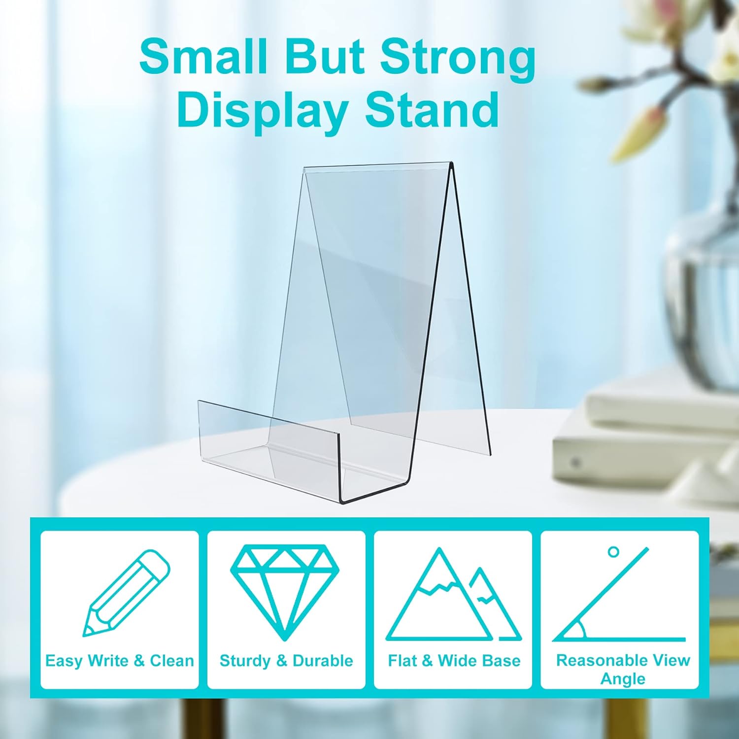Boloyo Acrylic Display Easel 10PC Transparent Book Stand Holder