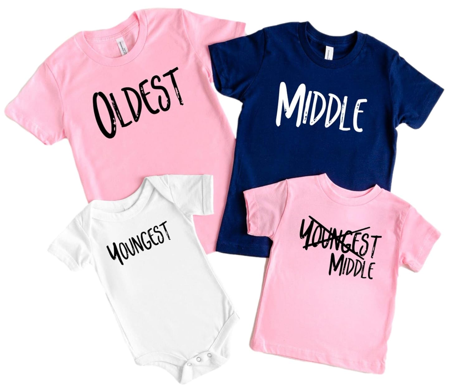 Sibling Shirts Set of 4 4th Pregnancy Announcement Matching Shirts for Kids