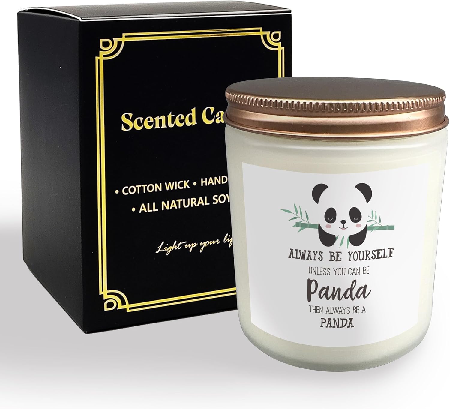 Mancheng-zi Inspirational Panda Candles - Scented White 1