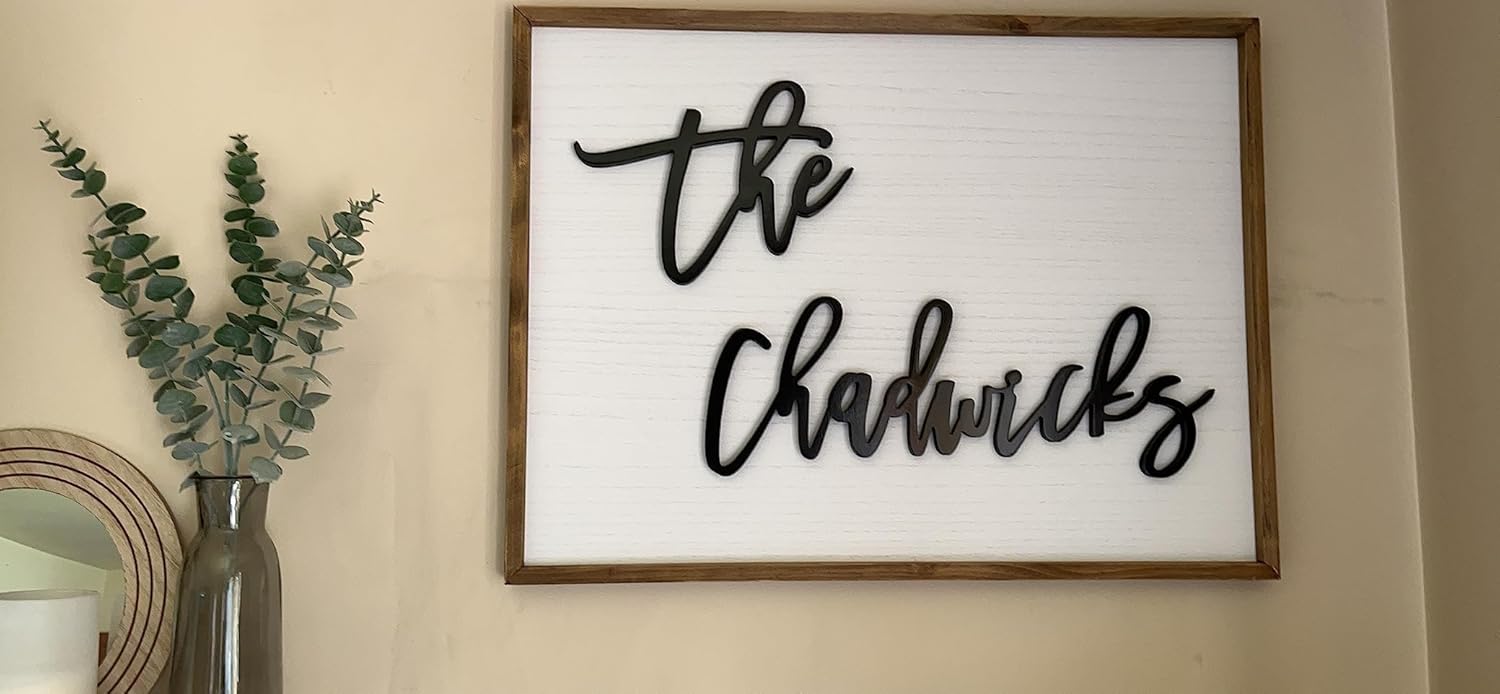 Family Name Sign - Custom Wooden Name Plate