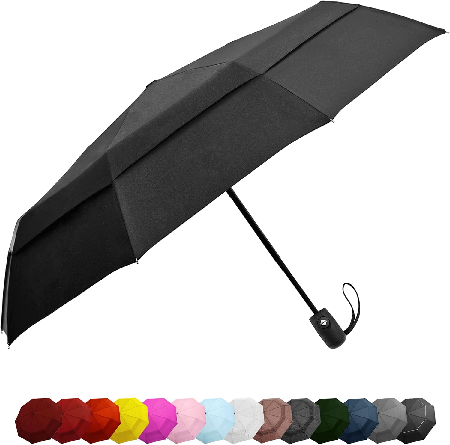 Windproof Travel Umbrella - Lightweight Compact for Men Women