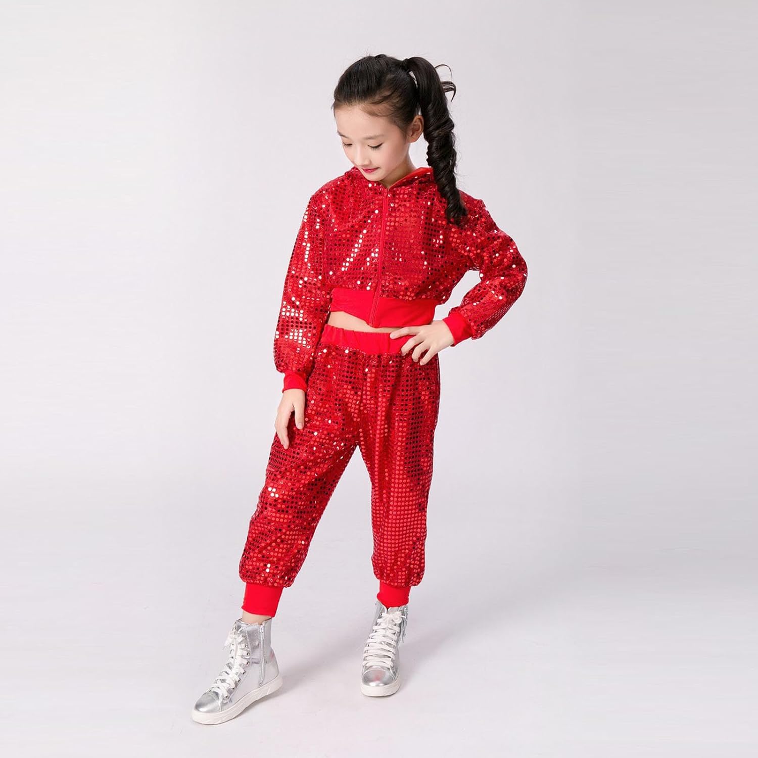 Cute Sequin Glitter Party Costume Gown Set for Baby Toddler
