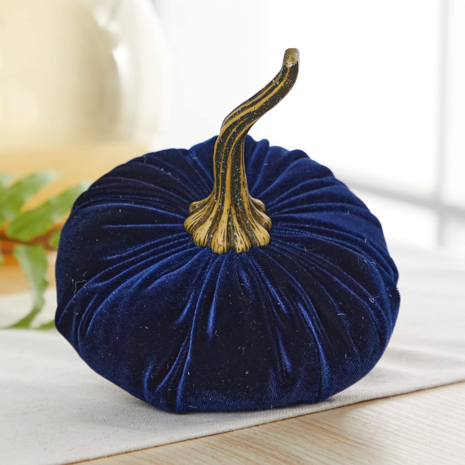 Set of 3 Velvet Pumpkins Fall Home Decor