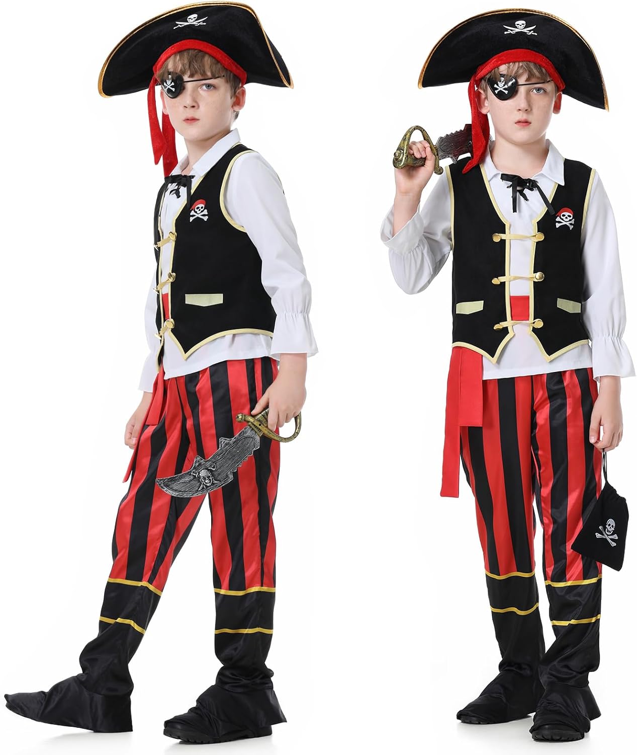 YuDanae Pirate Costume for Kids 3-12 Years