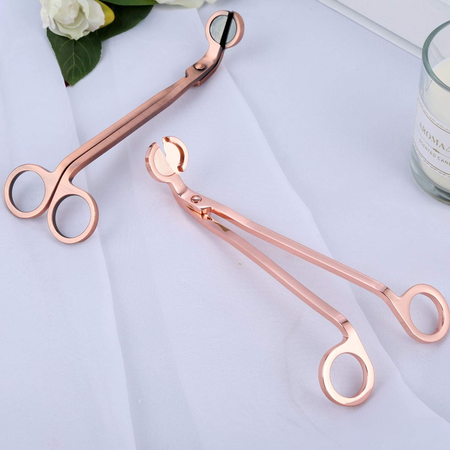 MUXSAM Rose Gold Candle Wick Trimmer Set 1