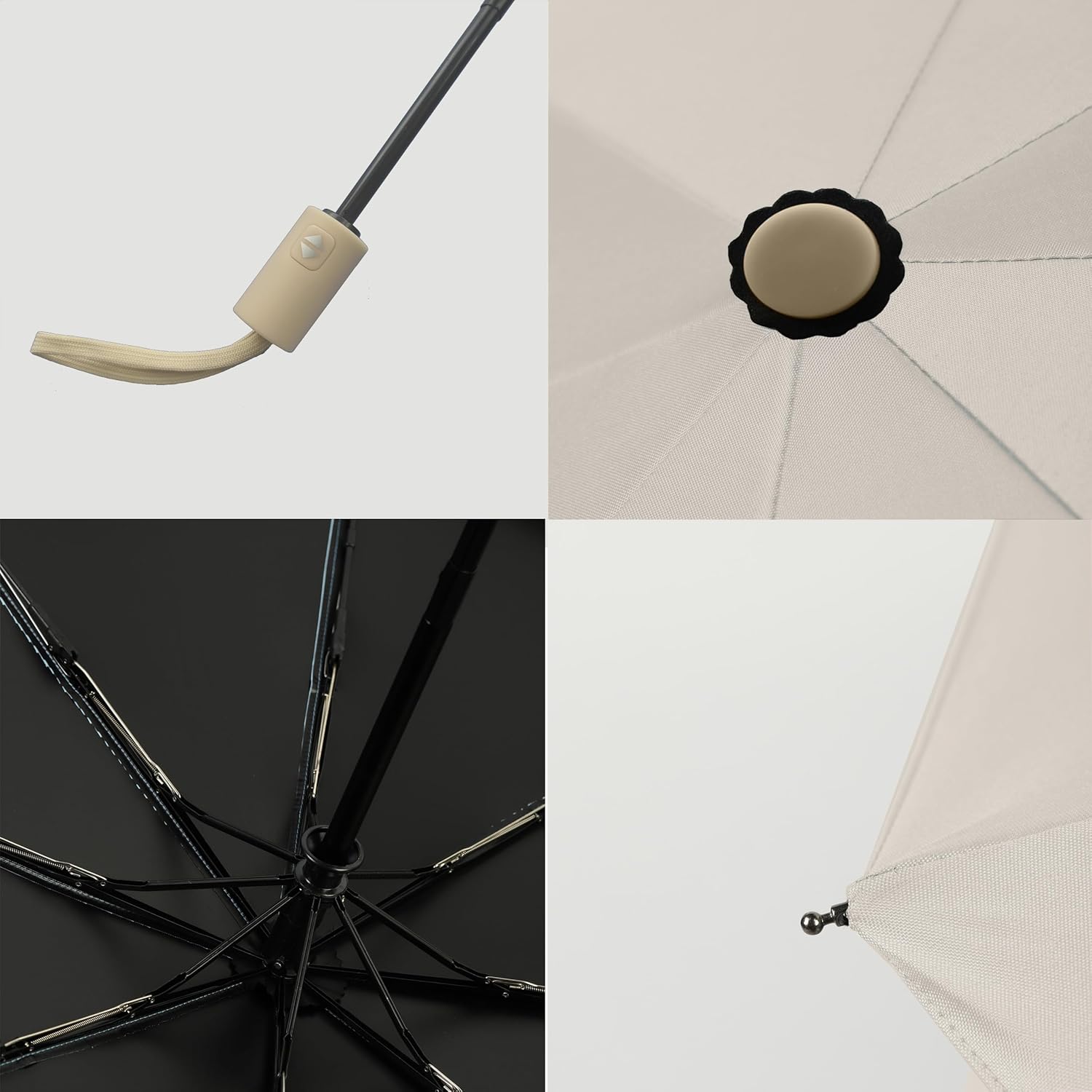 BAODINI Compact UV Protection Travel Umbrella 42 Inch UPF 50 Windproof