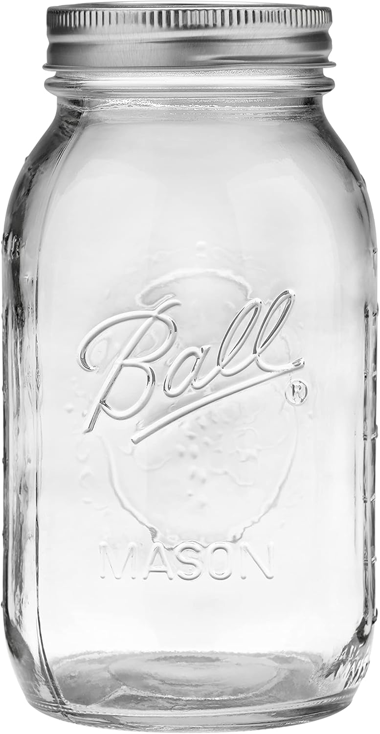 Ball Regular Mouth Quart Mason Jars with Lids and Bands
