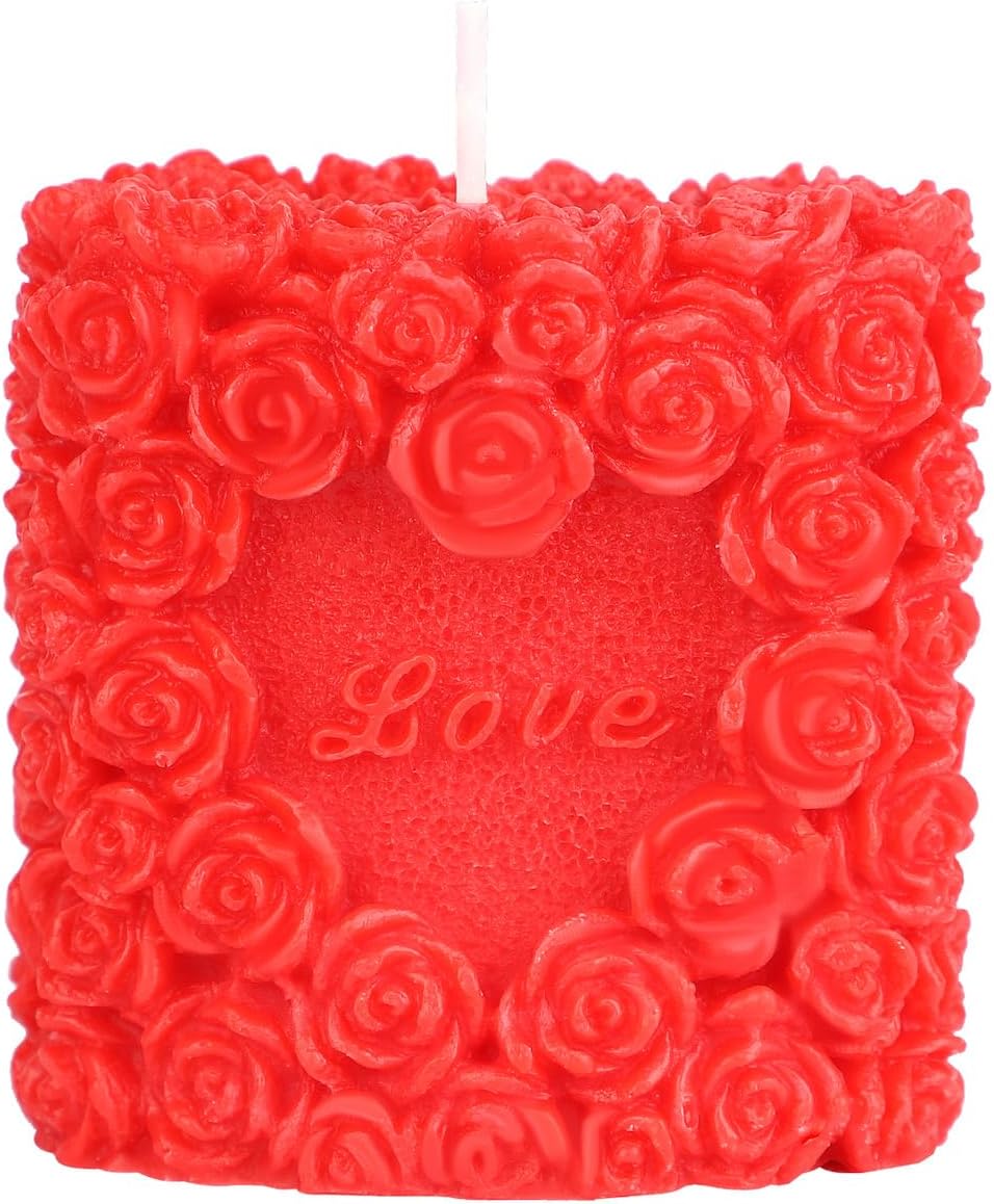 Romantic Scented Love Candle for Couples - Rose Design with Temperature Play