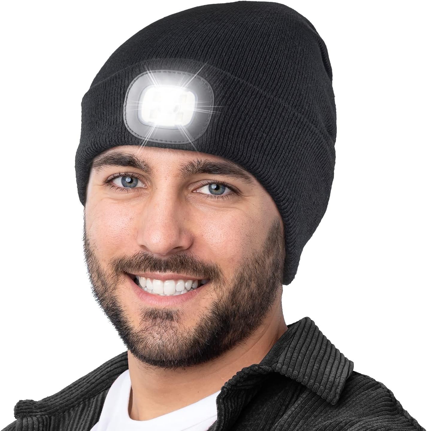Tutuko LED Beanie with Flashlight USB Rechargeable