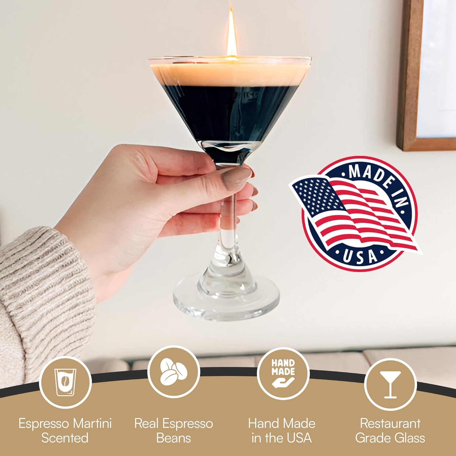Espresso Martini Candle - 925oz Glass Coffee Scent