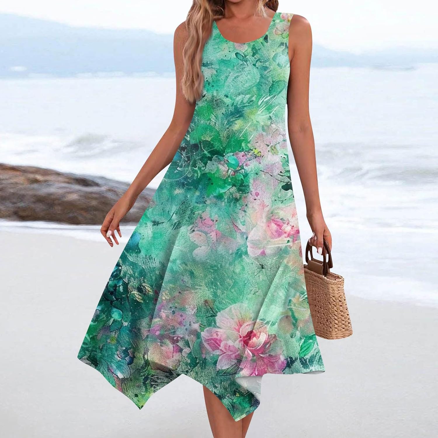 2024 Trendy Boho Floral Swing Dress for Women 1