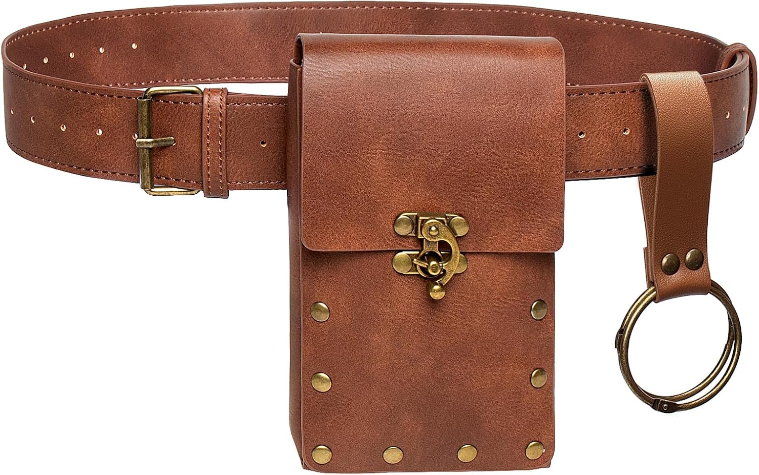 SUMGOGO Steampunk Belt Pouch Medieval Bag with Leather Strap