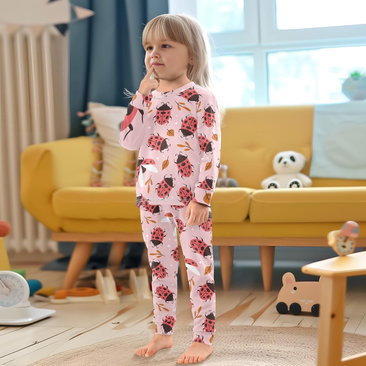 WIFIU Soft Cotton Pajama Set for Girls 18M-8Y