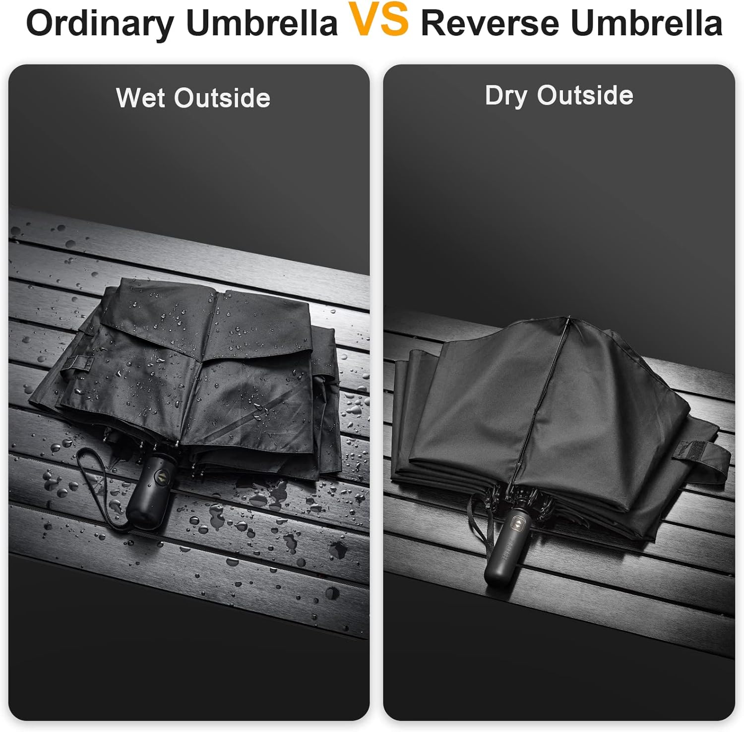 G4Free 62 Inch Double Canopy Folding Golf Umbrella