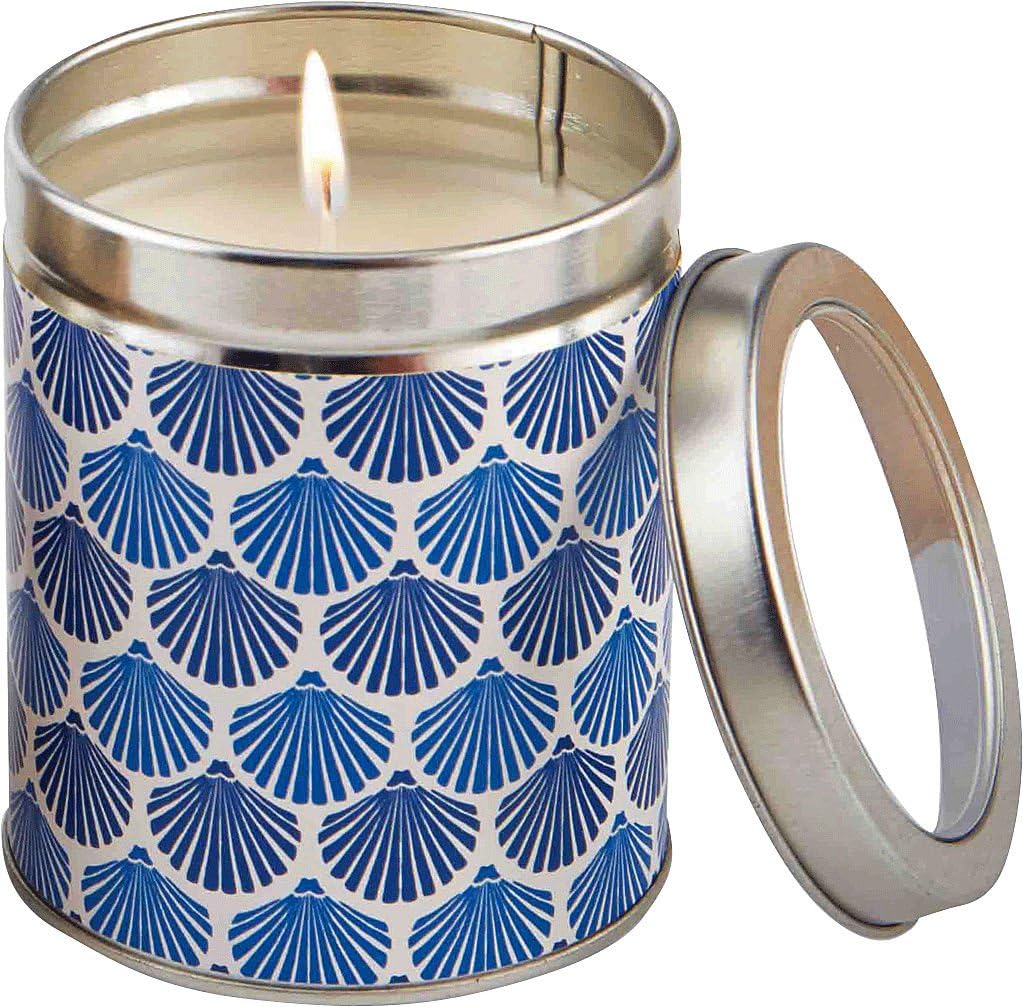 Mud Pie Blue Sea Tin Candle 4x3