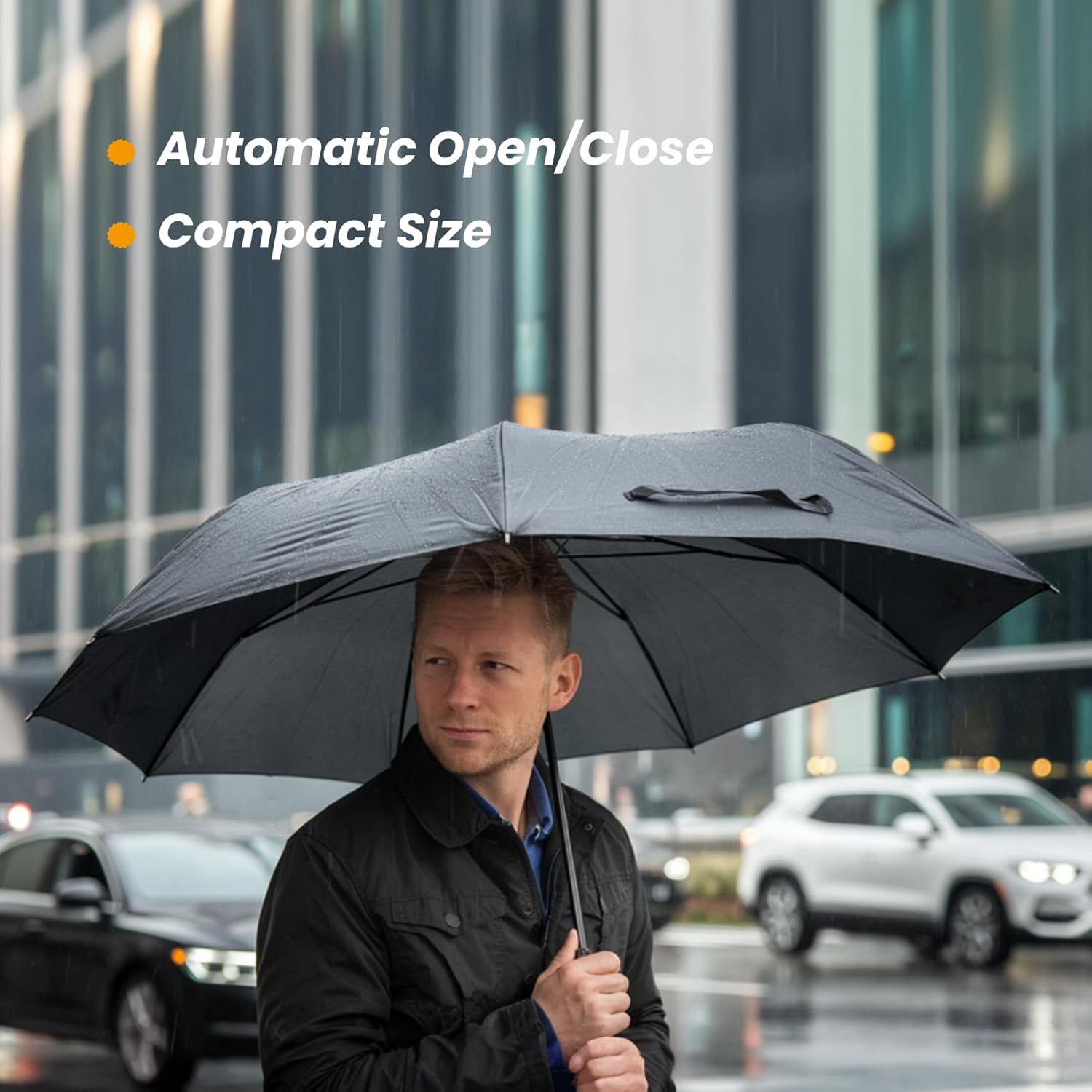 SIEPASA Compact Travel Umbrella - Windproof Auto OpenClose