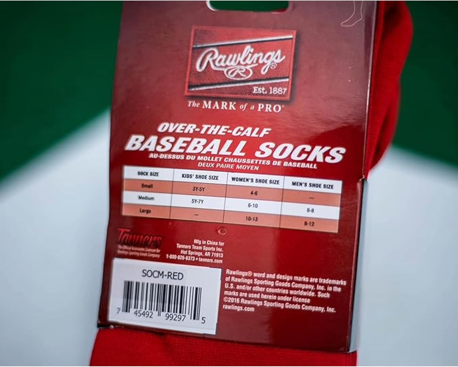 Rawlings 2 Pair Athletic Socks Baseball Softball