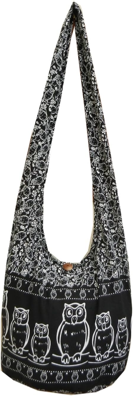 BenThai Products Owl Hippie Boho Messenger Bag
