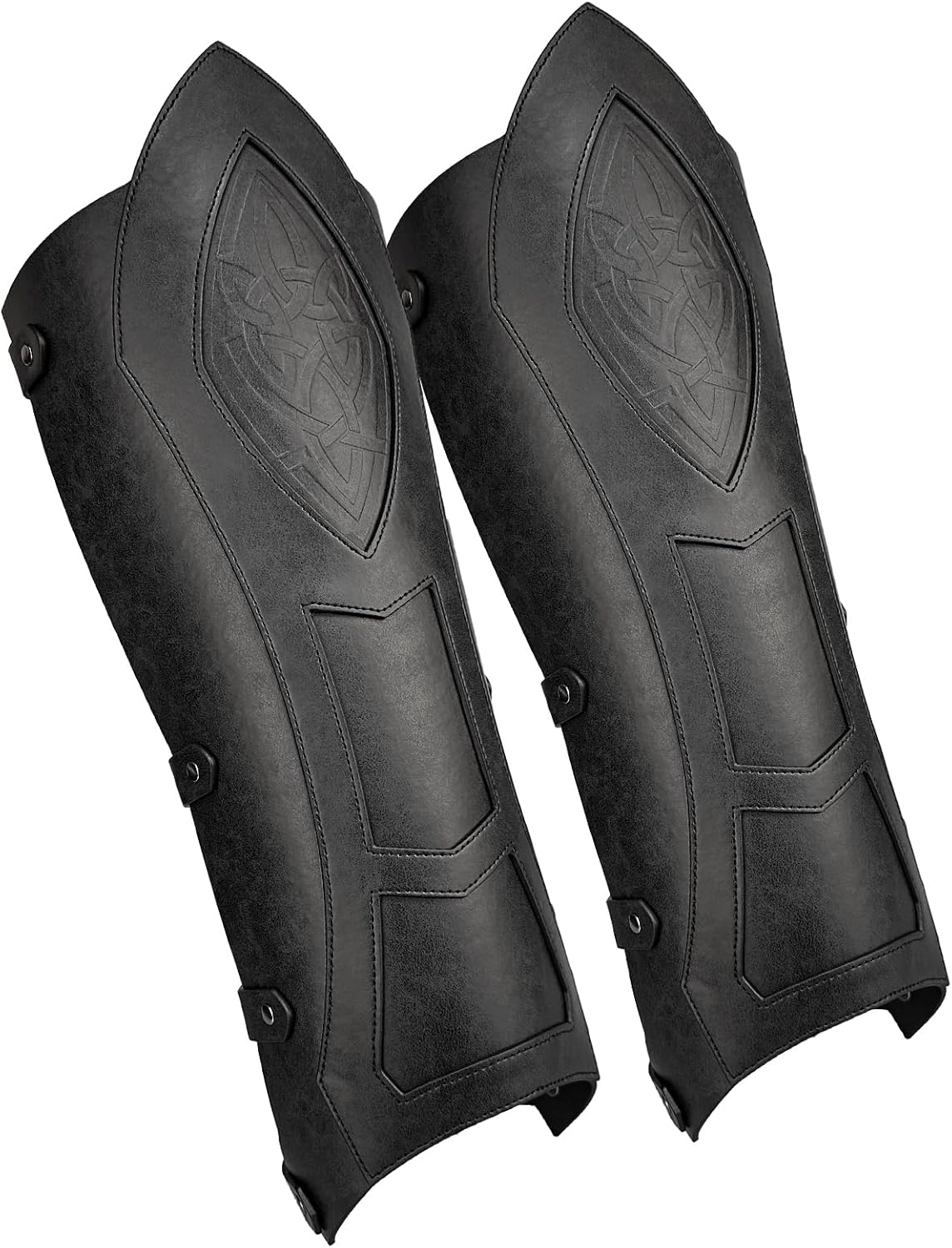 HiiFeuer Medieval Faux Leather Leg Gaiters for LARP 1