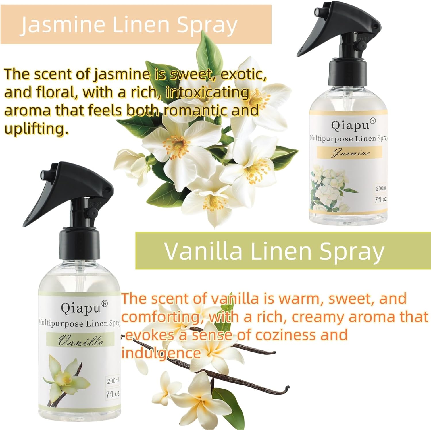 2-Pack Linen Spray Set Vanilla Jasmine