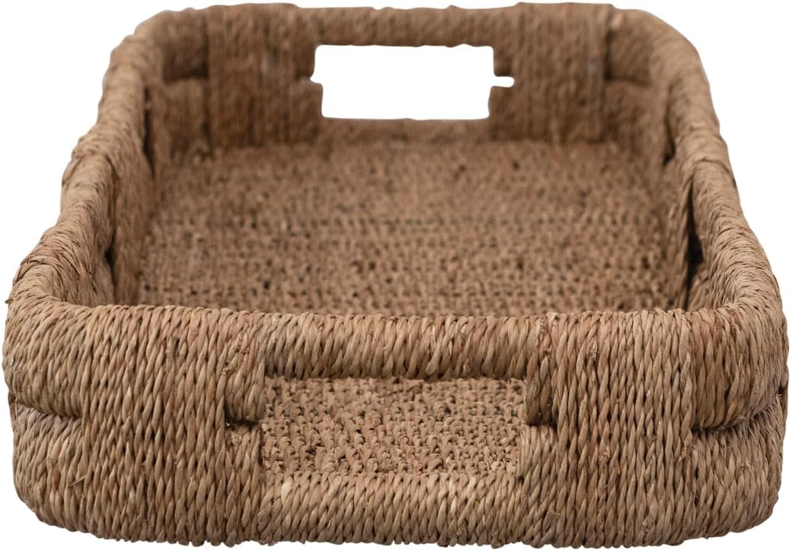 Creative Co-Op Hand-Woven Bankuan Decorative Tray Natural