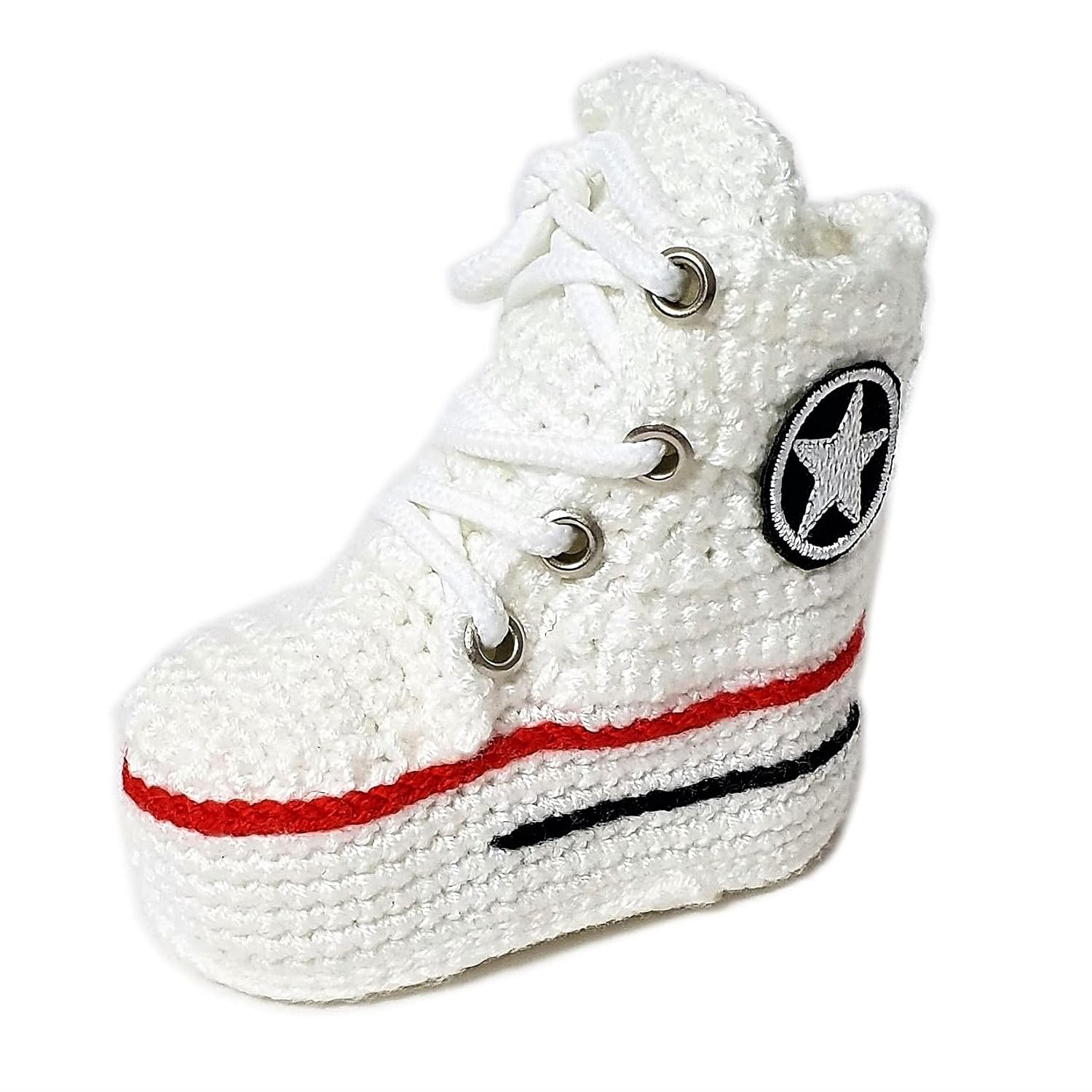 Handmade Toddler Crochet Canvas Sneakers with Personalized Design