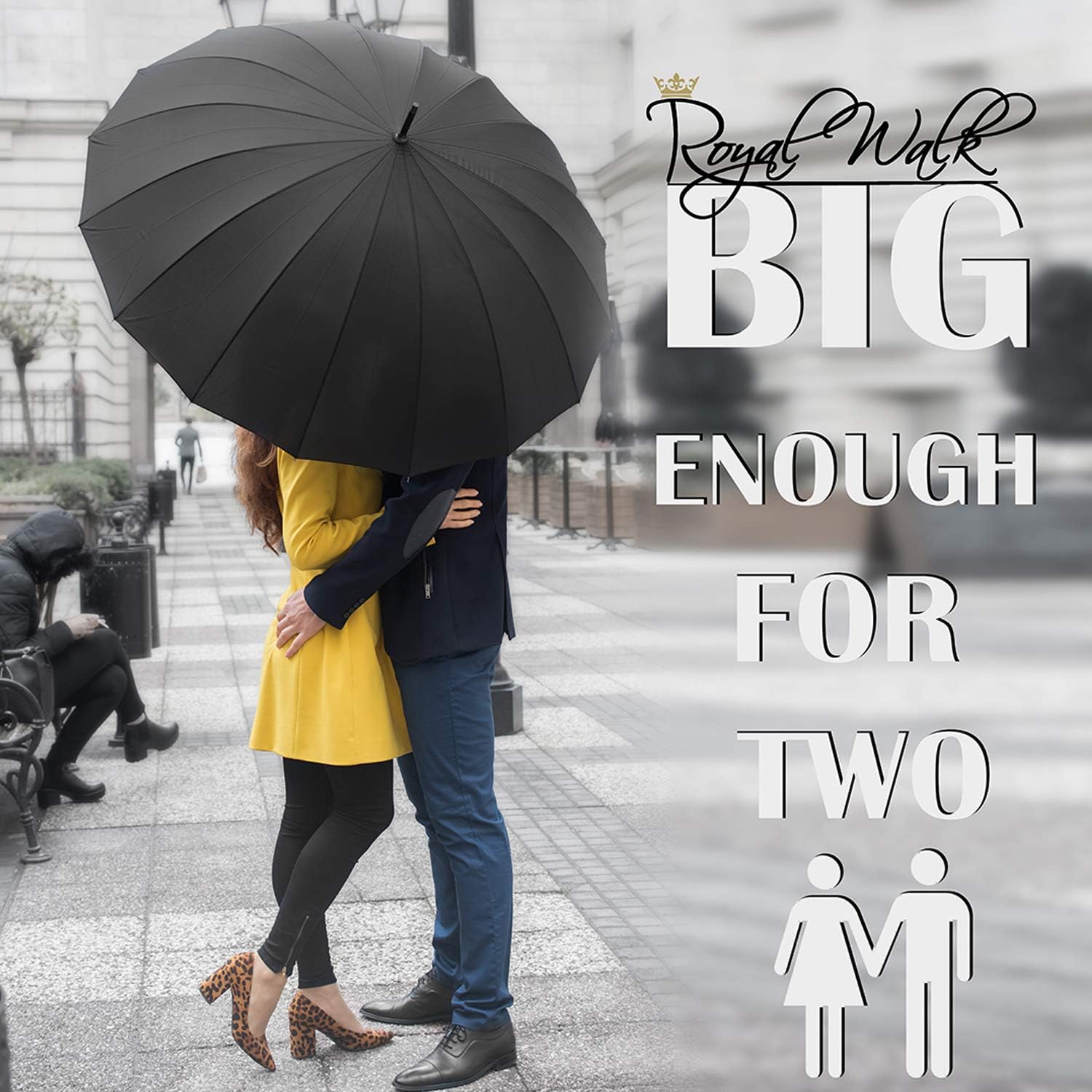 Royal Walk 54 Inch Windproof Large Umbrella for 2 Persons