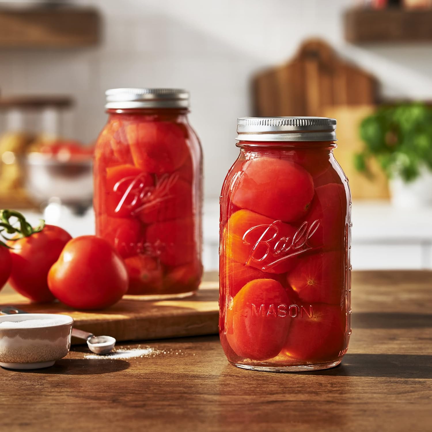 Ball Regular Mouth Quart Mason Jars with Lids and Bands