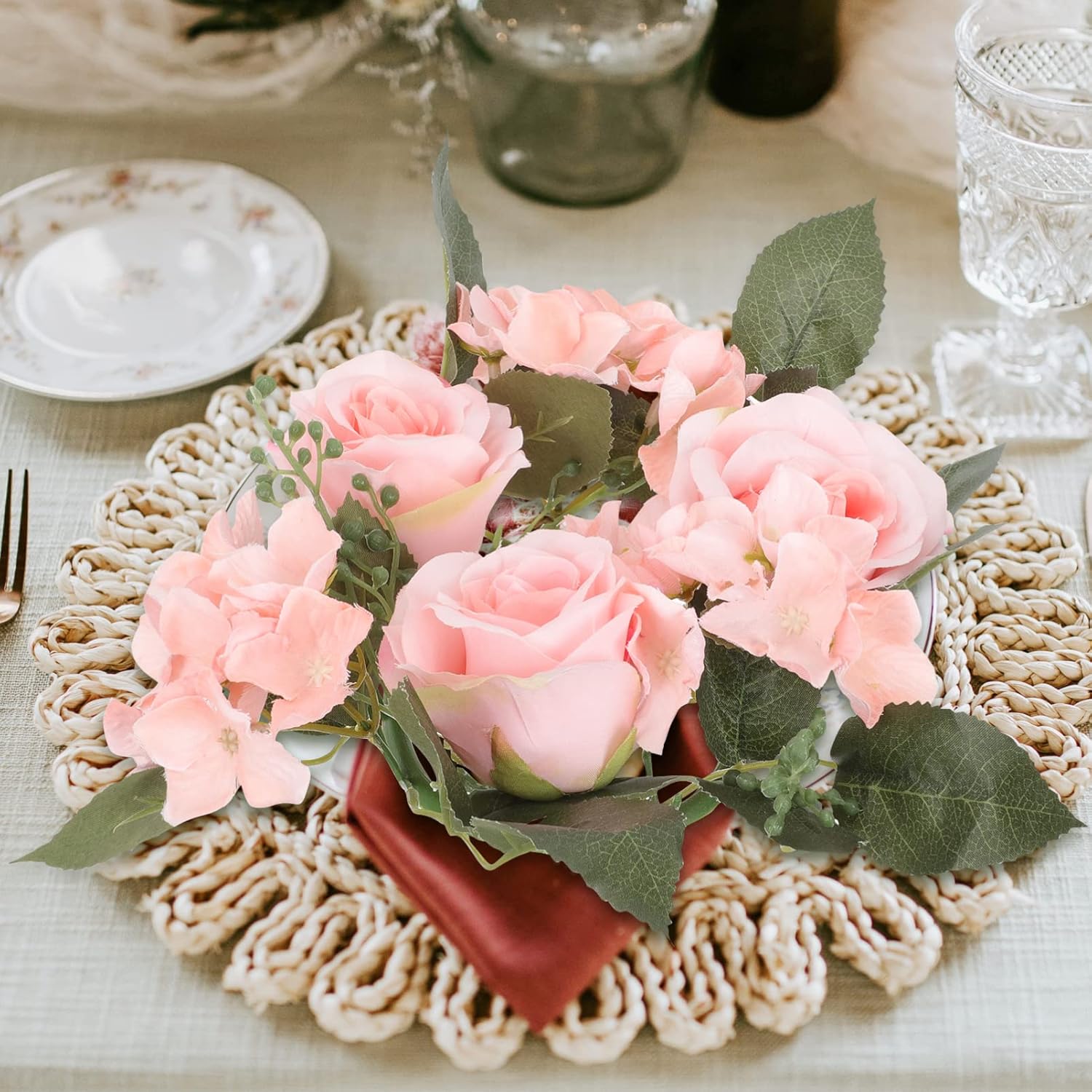 Zerodeko Spring Candlestick Garland Decorative Holder