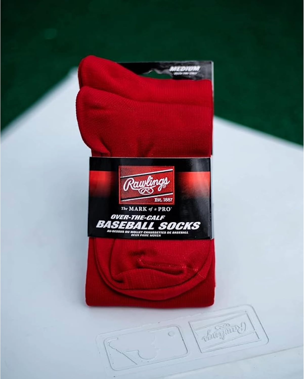 Rawlings 2 Pair Athletic Socks Baseball Softball