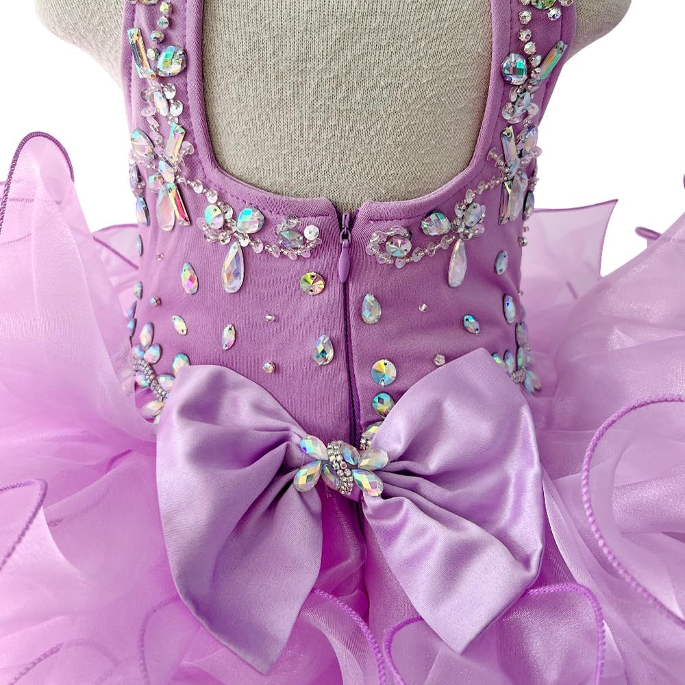 Jenniferwu 12-18M Glittering Beading Pageant Dress for Little Girls