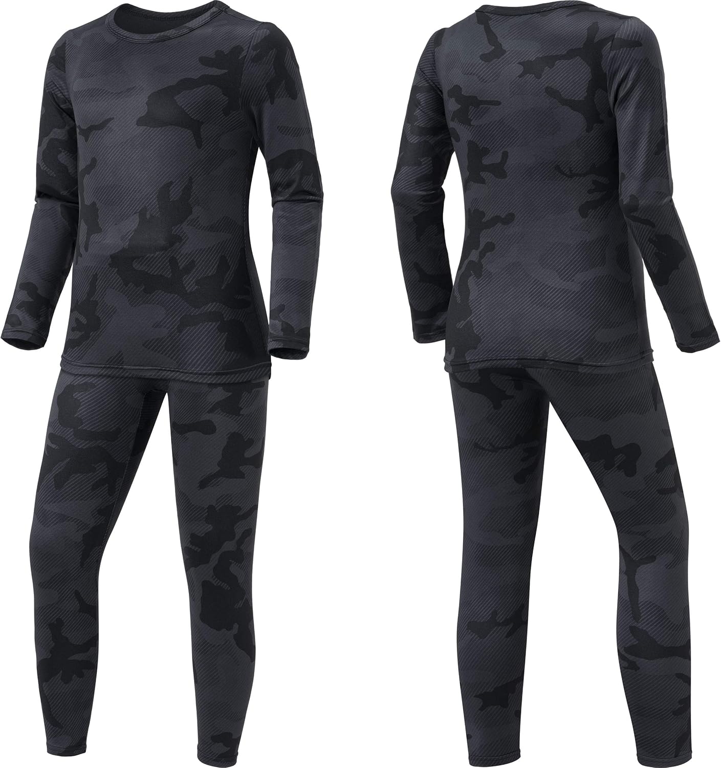TSLA Kids Thermal Underwear Set Soft Fleece Long Johns for Winter