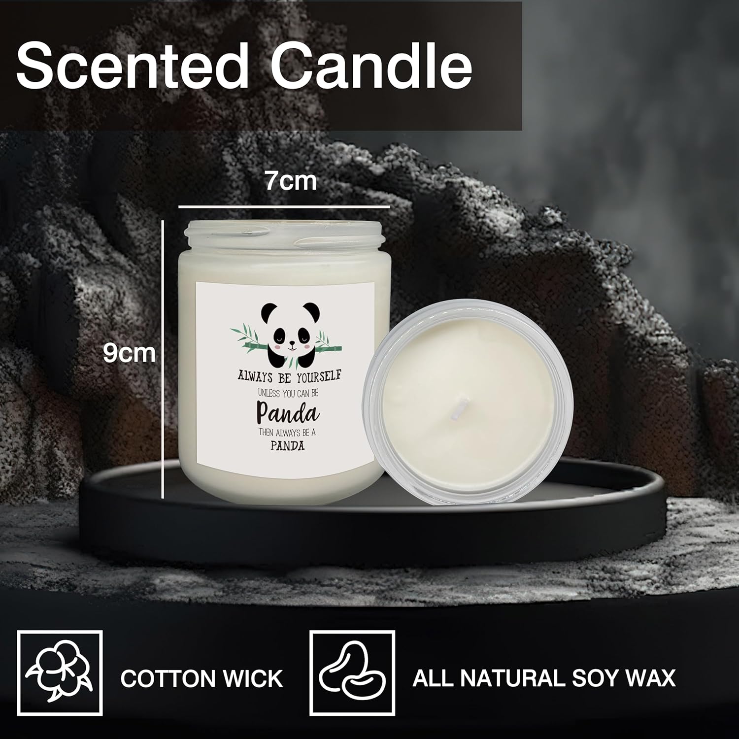 Mancheng-zi Inspirational Panda Candles - Scented White 1