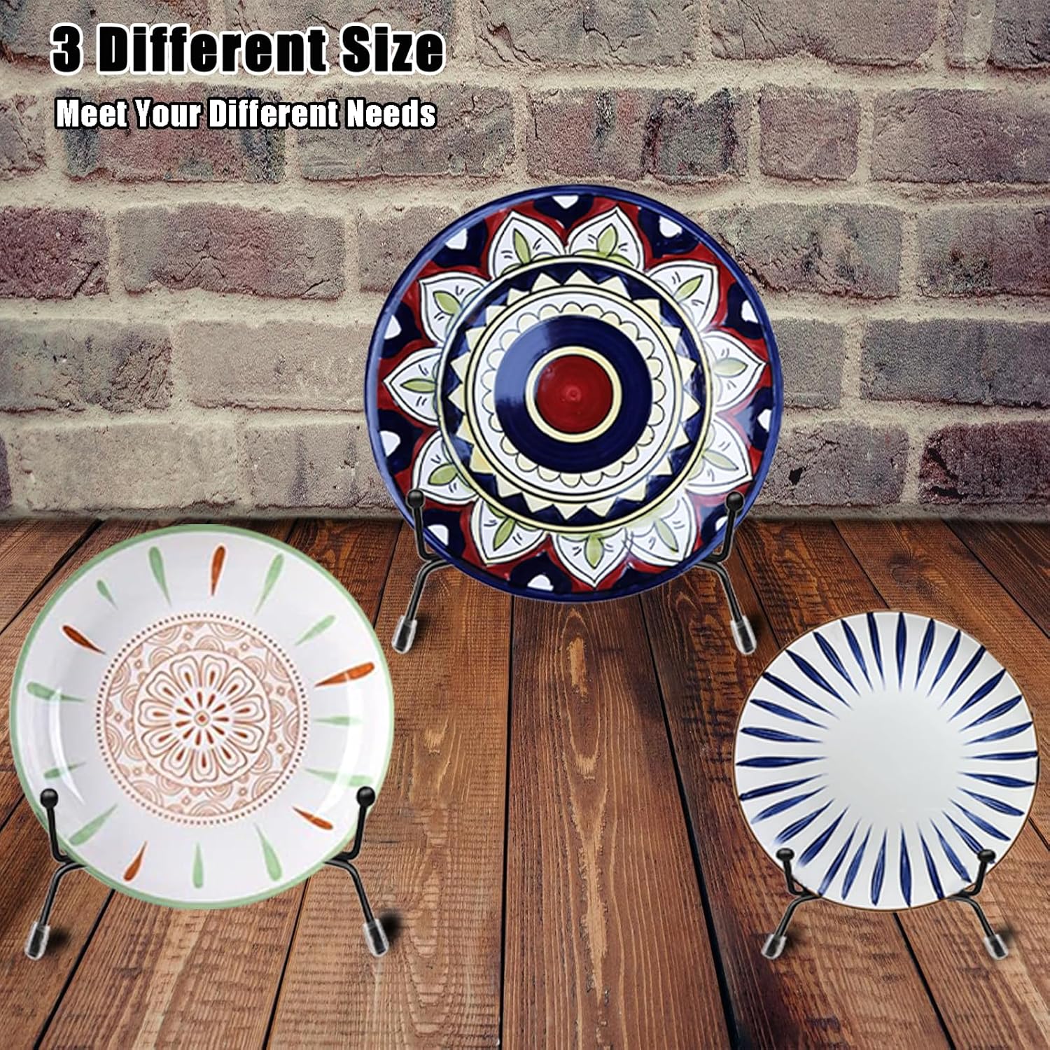 6 Pack Anti-Slip Iron Plate Stands for Display