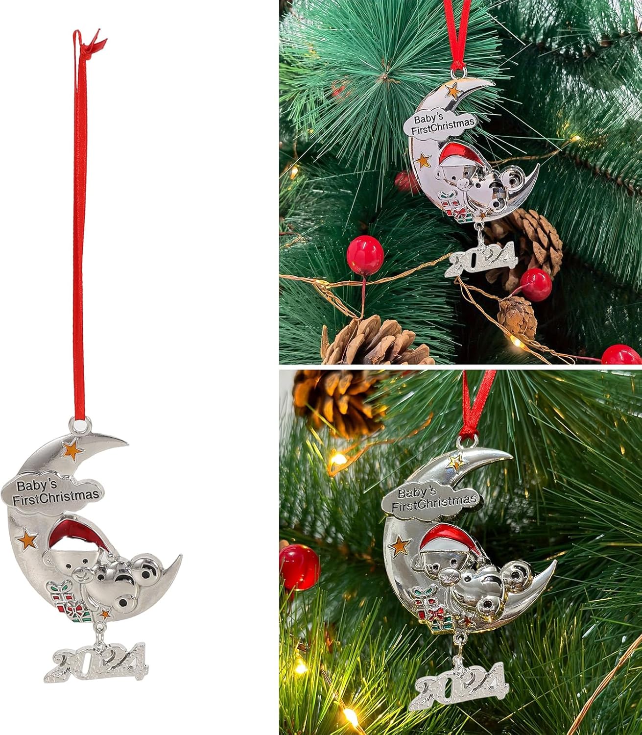 DLOULP Baby First Christmas Tree Pendant