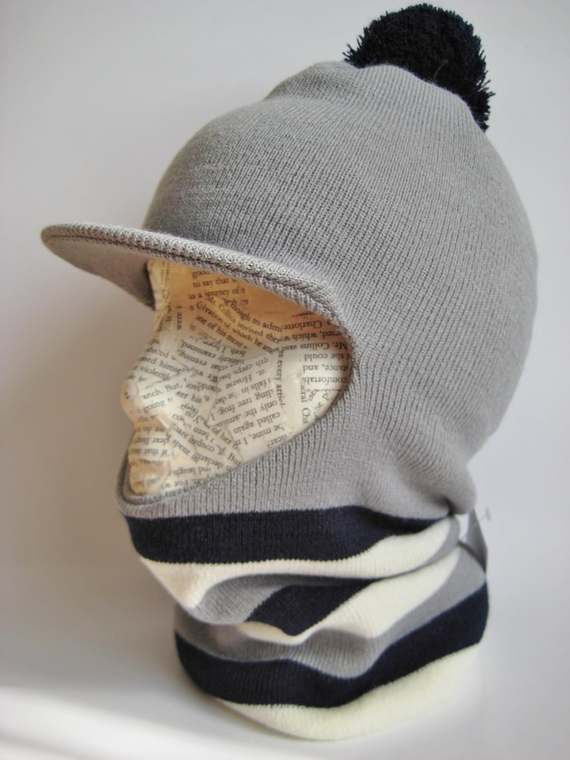Frost Balaclava Winter Boys Hat Ski Mask Narrow Stripes Knit