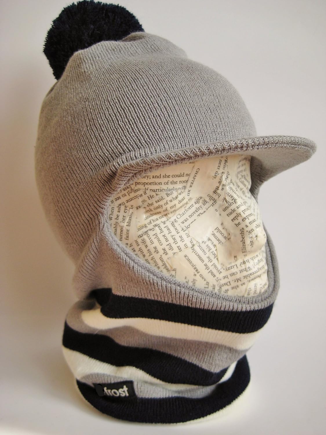 Frost Balaclava Winter Boys Hat Ski Mask Narrow Stripes Knit