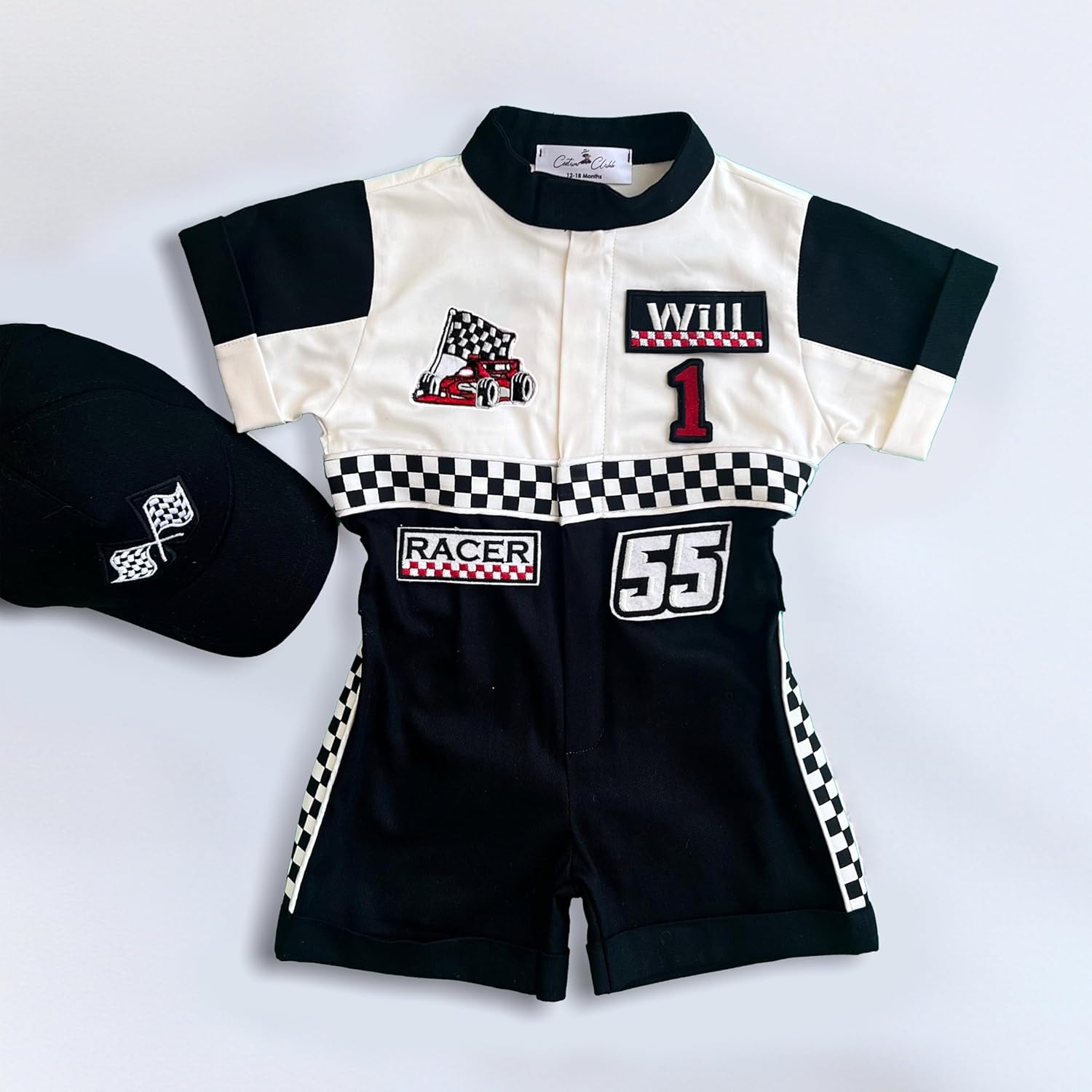 Handmade Race Car Driver Costume for Toddlers - 3T